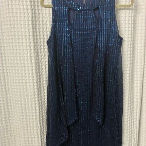 Leslie Fay Navy Sequin Dress